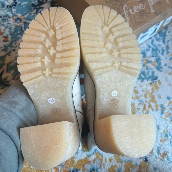 Free People Cream and Black Heeled Boots - Picture 8 of 14